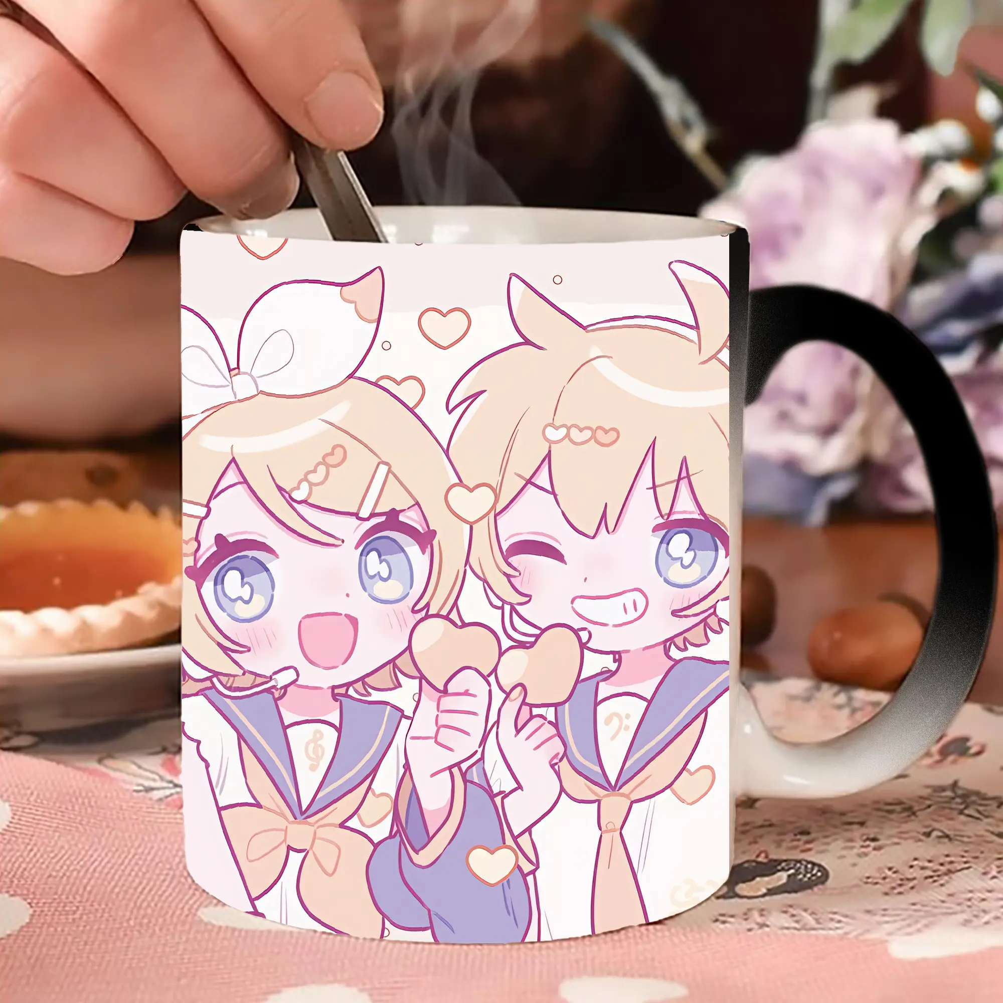 鏡音リン・レン ピンクパープルトーン 夢幻 ハート オリジナルデザイン