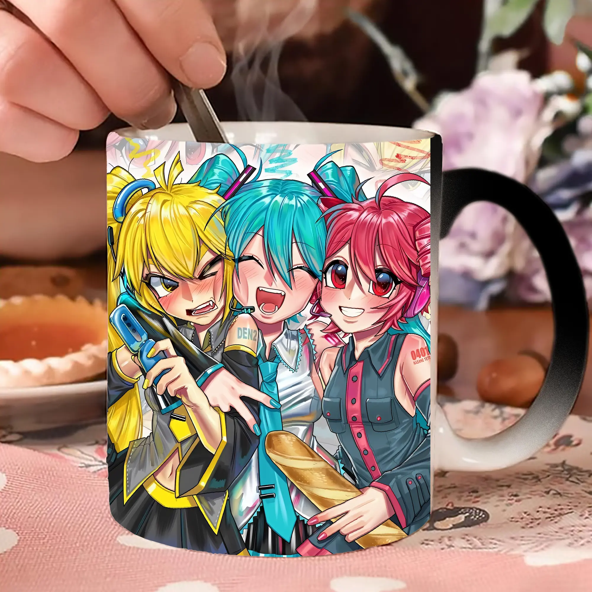 重音テト × 初音ミク × 鏡音リン コラボ パンモチーフ ほっこり オリジナルデザイン