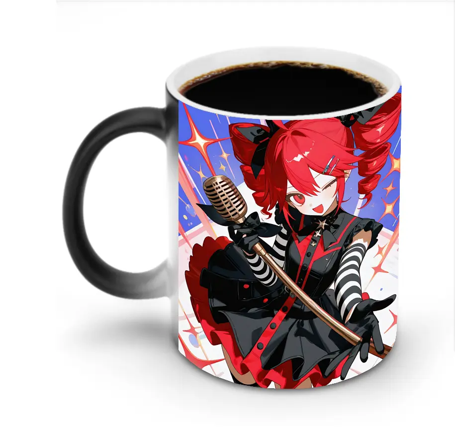 重音テト ゴージャスな造形 クール オリジナルデザイン - 変色マグカップ ・ セラミック ・ 熱転写プリント ・ 耐久性 高品質 ・ ギフト・自宅用 コーヒー お茶