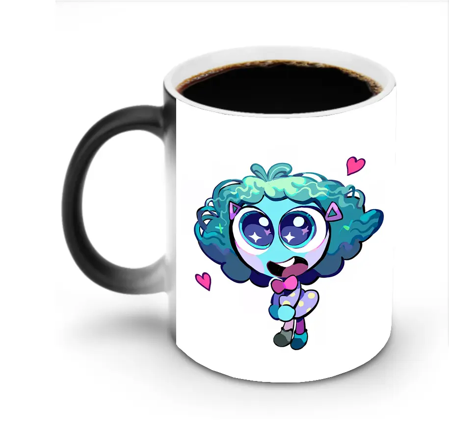 ディズニー インサイド ミクスエモーション キュート ハート オリジナルデザイン - 変色マグカップ ・ セラミック ・ 熱転写プリント ・ 耐久性 高品質 ・ ギフト・自宅用 コーヒー お茶