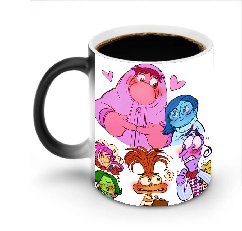 ディズニー インサイド・ヘッド2 - 変色マグカップ ・ セラミック ・ 熱転写プリント ・ 耐久性 高品質 ・ ギフト・自宅用 コーヒー お茶