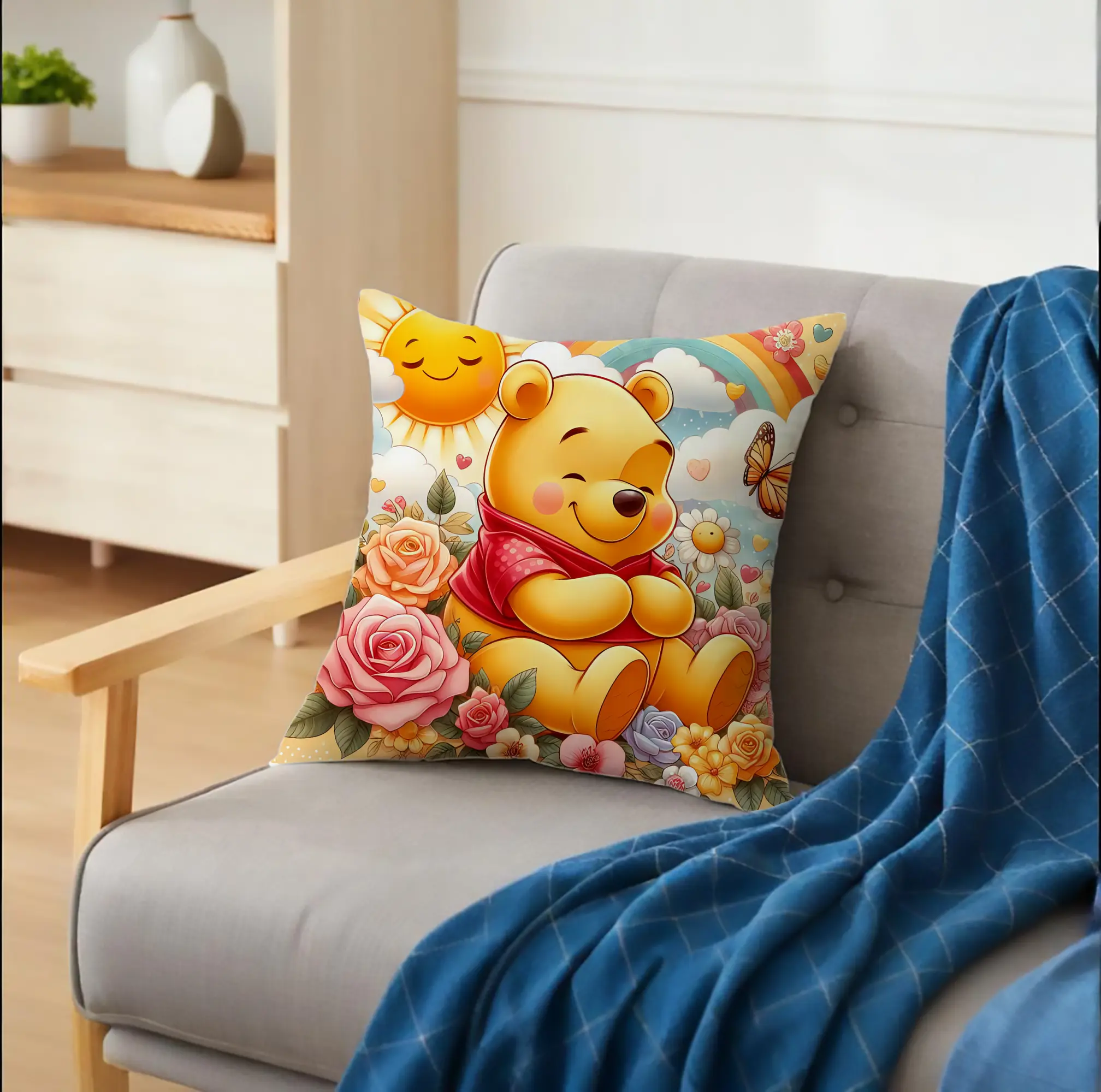 ディズニー くまのプーさん レインボー サンシャイン フラワー 優しい オリジナルデザイン