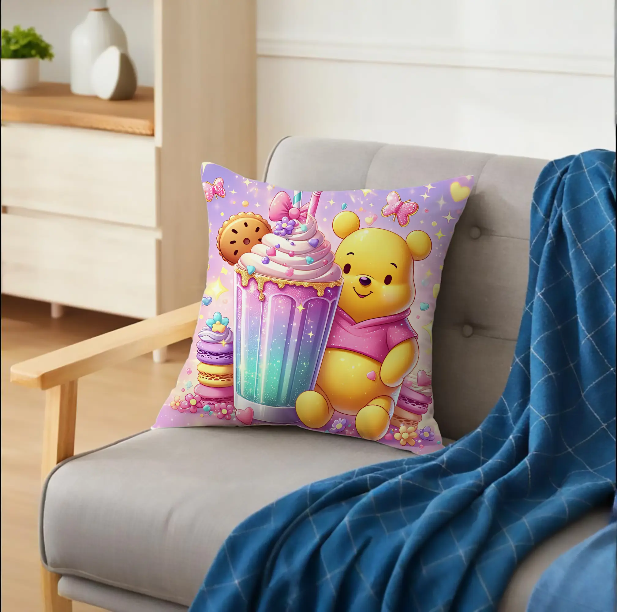 ディズニーくまのプーさん ミルクセーキ・レインボーグラデーション 甘かわオリジナルデザイン