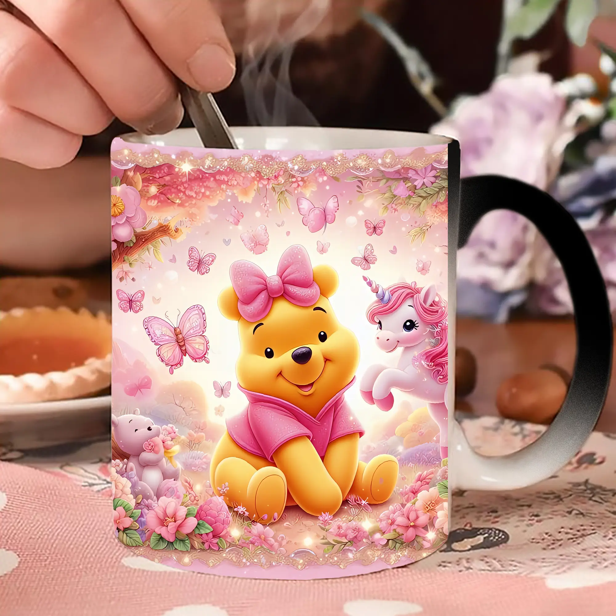 ディズニー くまのプーさん ユニコーンと花と蝶 夢かわオリジナルデザイン