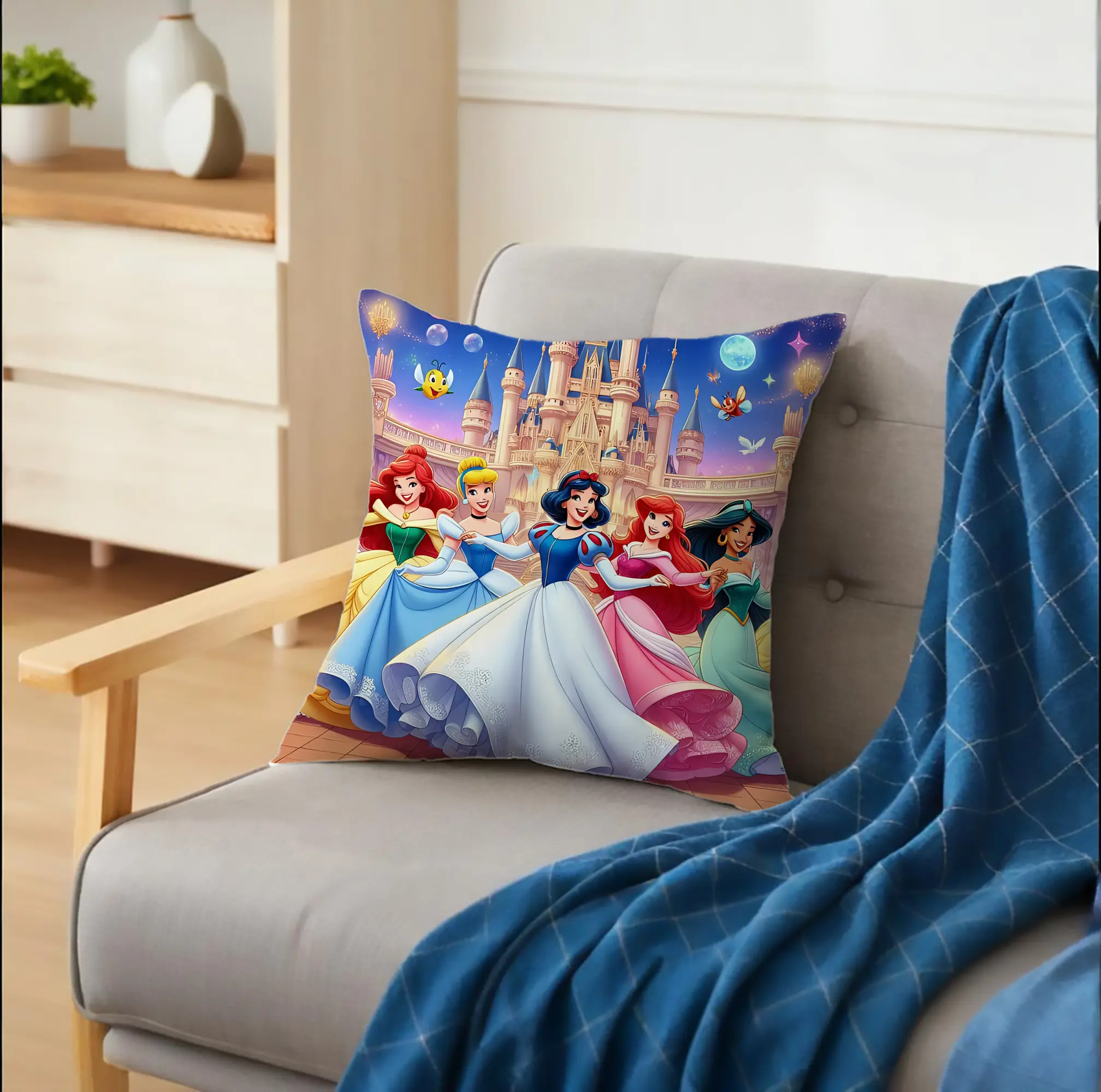 ディズニープリンセス 全員集合 お城 夢のような オリジナルデザイン