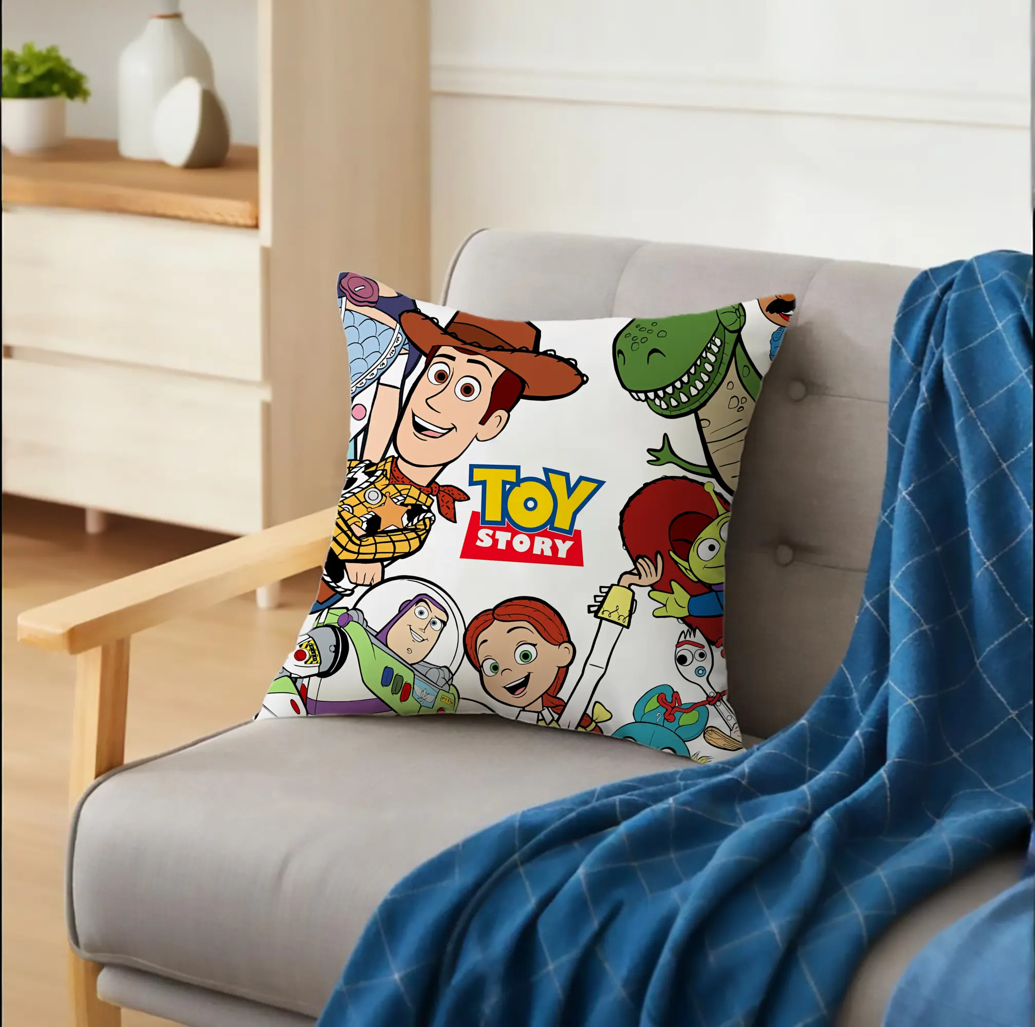 トイ・ストーリー 全キャラクター インタラクション カラフル 賑やか オリジナルデザイン