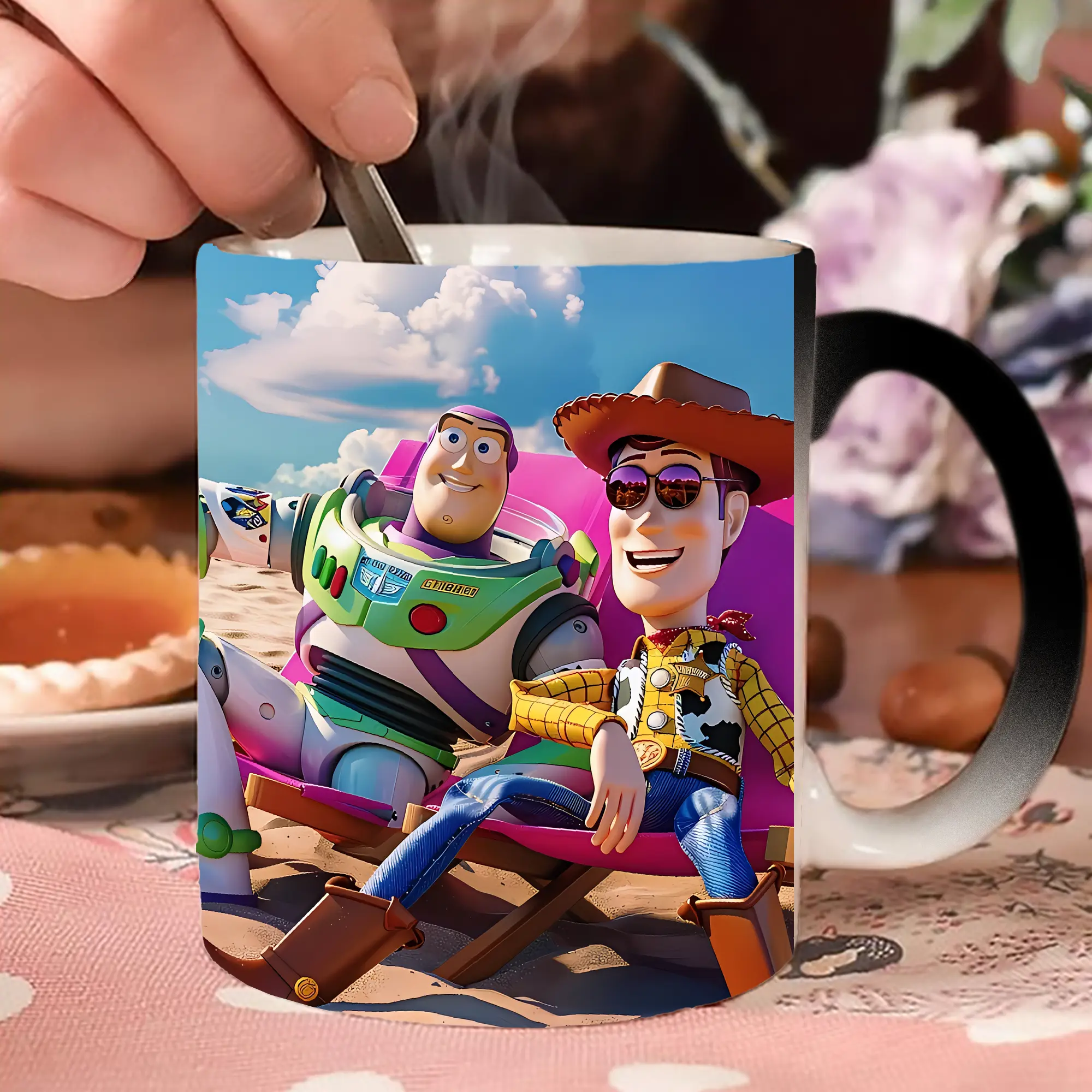 トイ・ストーリー ウッディ＆バズ 砂漠と青空＆白い雲 オリジナルデザイン