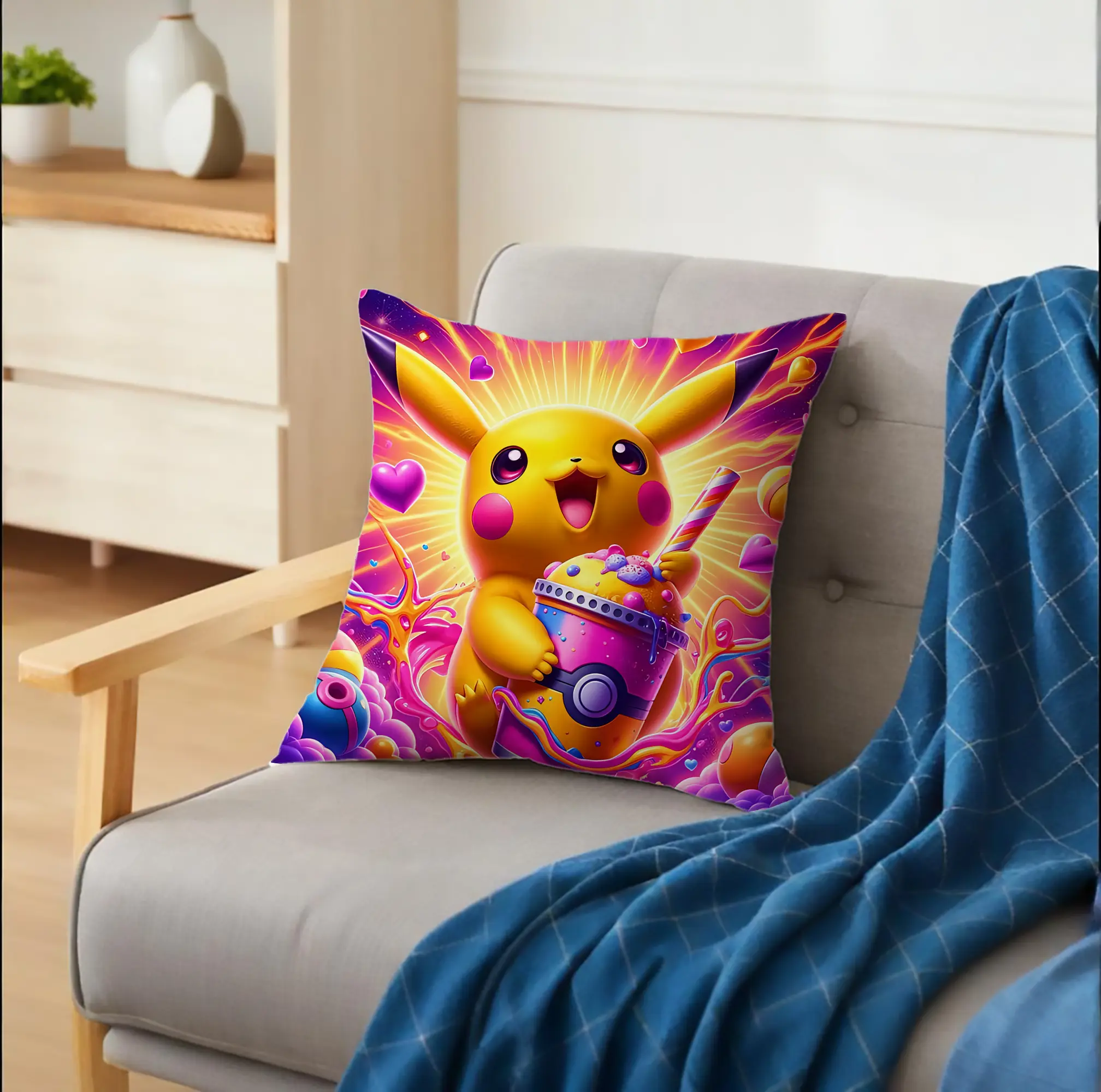 ポケモン ピカチュウ ハート カラフル オリジナルデザイン