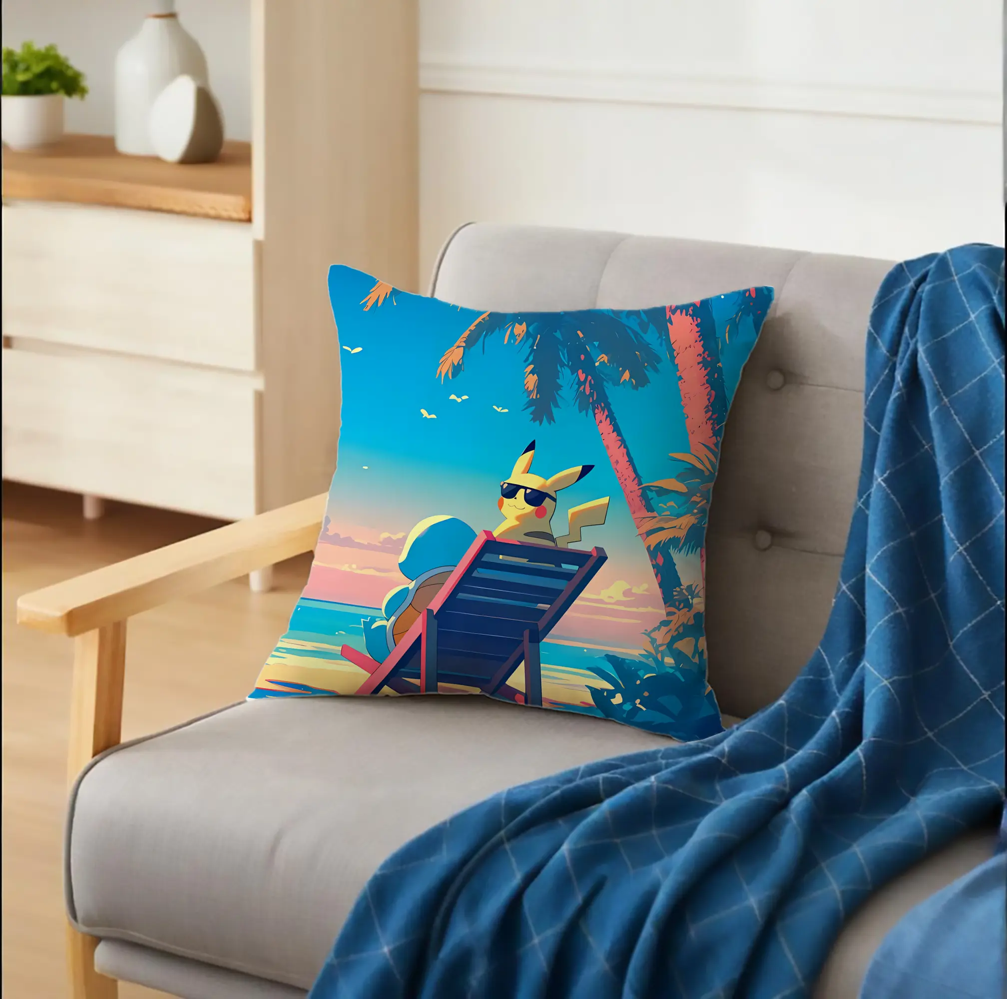 ポケモン ゼニガメ・ピカチュウ ビーチ サマーリラックス オリジナルデザイン