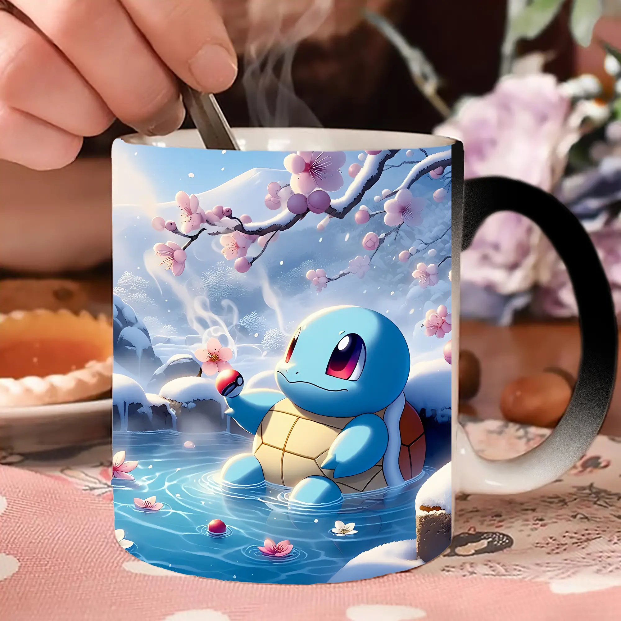 ポケモン ゼニガメ 温泉・桜 オリジナルデザイン