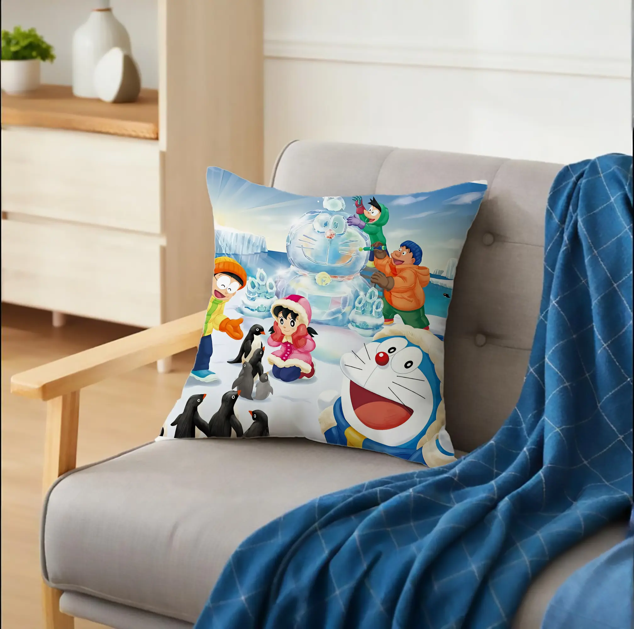 ドラえもん 冬の全キャラクター 氷雪 ペンギン オリジナルデザイン