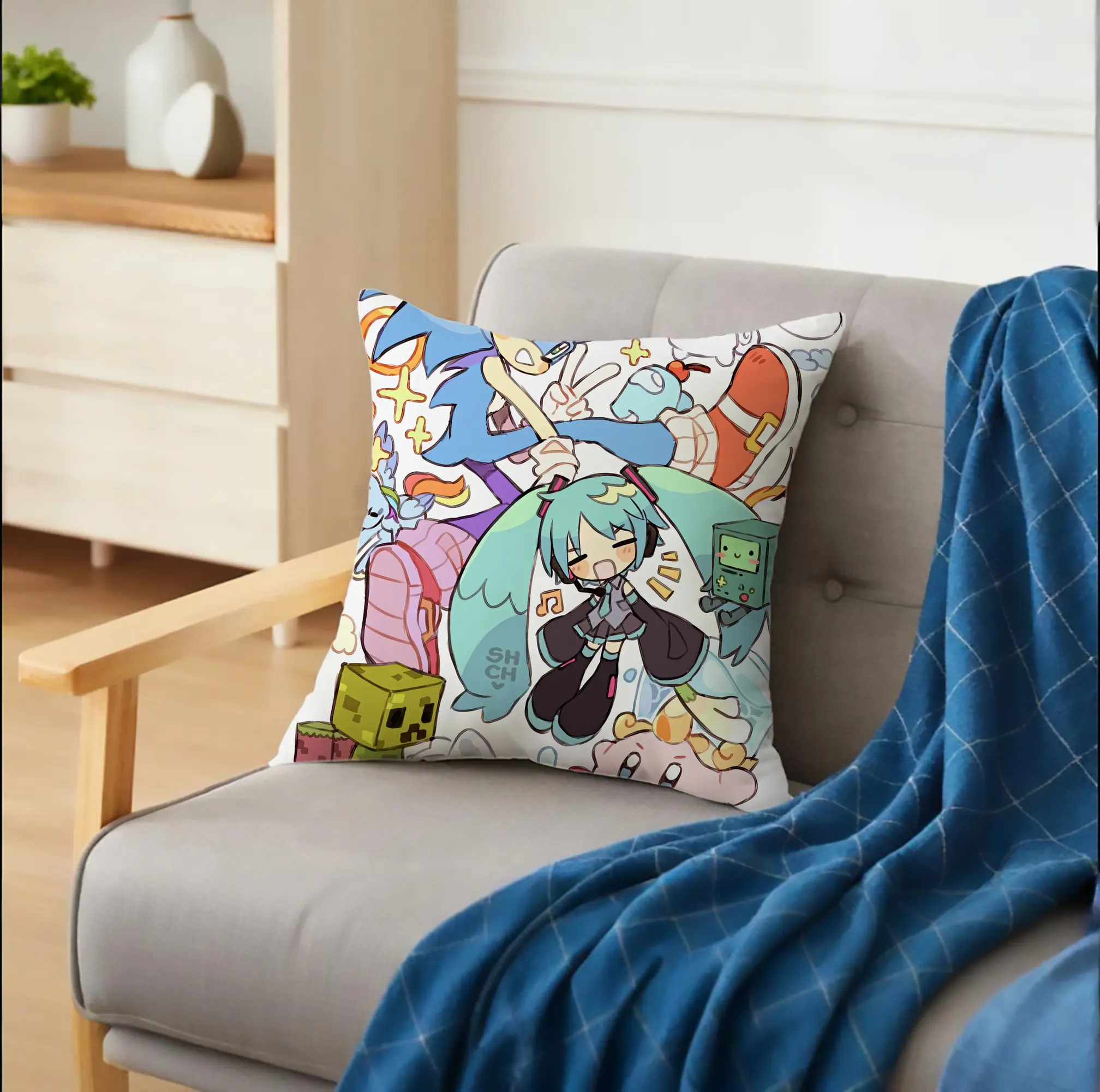 ク初音ミクコラボソニック星のカービィBMOアドベンチャー・タイムマインクラフト クリーパーシナモロールコレクションオリジナルデザイン限定