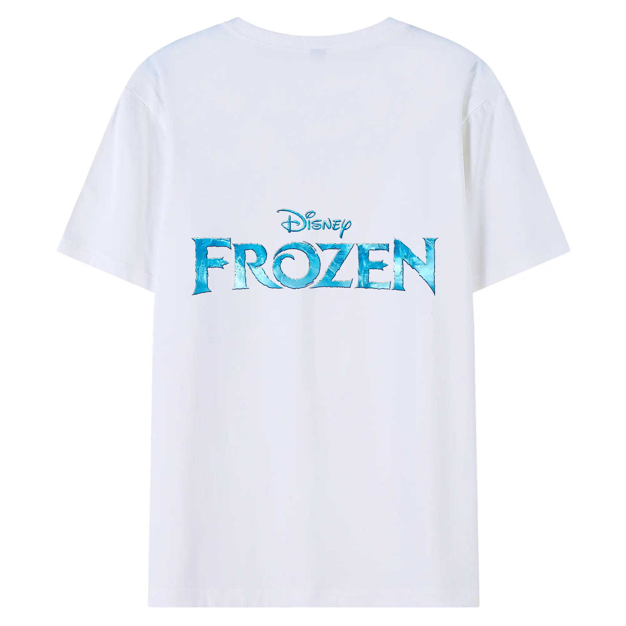 ディズニー アナと雪の女王 アイスブルーでクリア オリジナルデザイン - 綿100％ 半袖Tシャツ ・ バックプリント ・ 快適 通気性 ・ 日常使い 散歩 スポーツ用