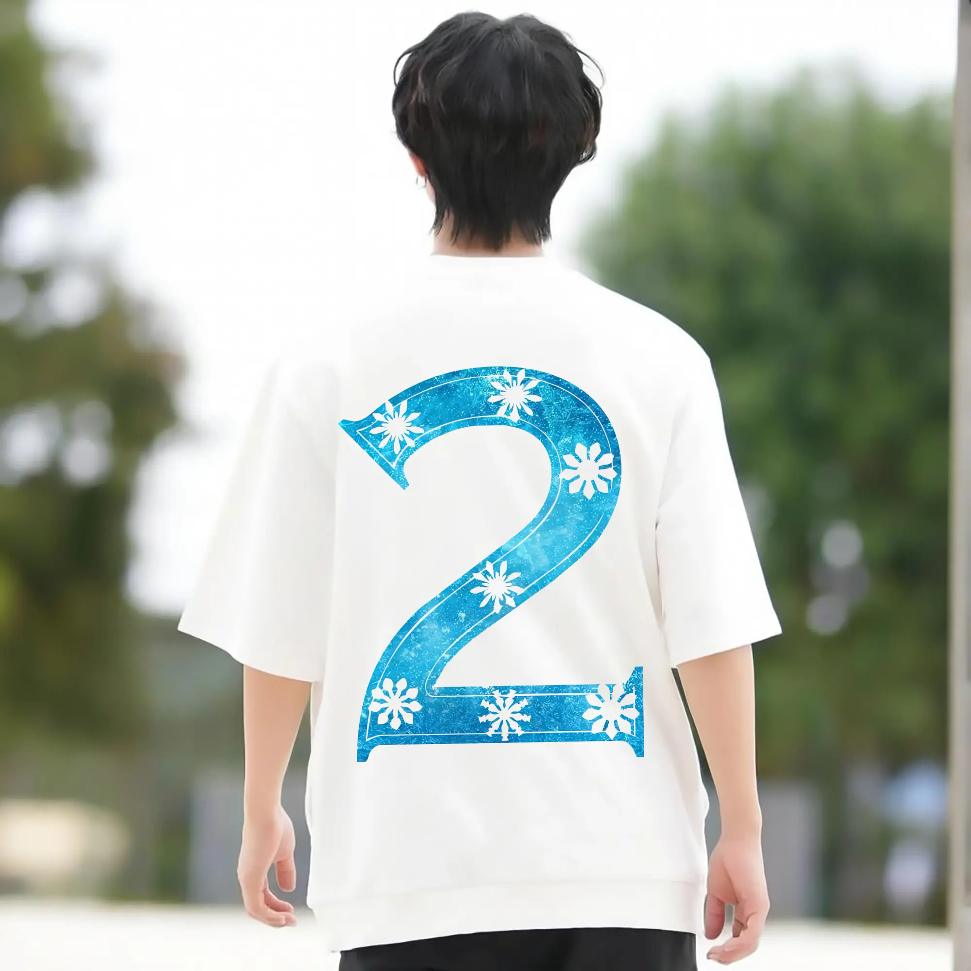 アナと雪の女王 2ロゴ アイスブルーで幻想的 オリジナルデザイン