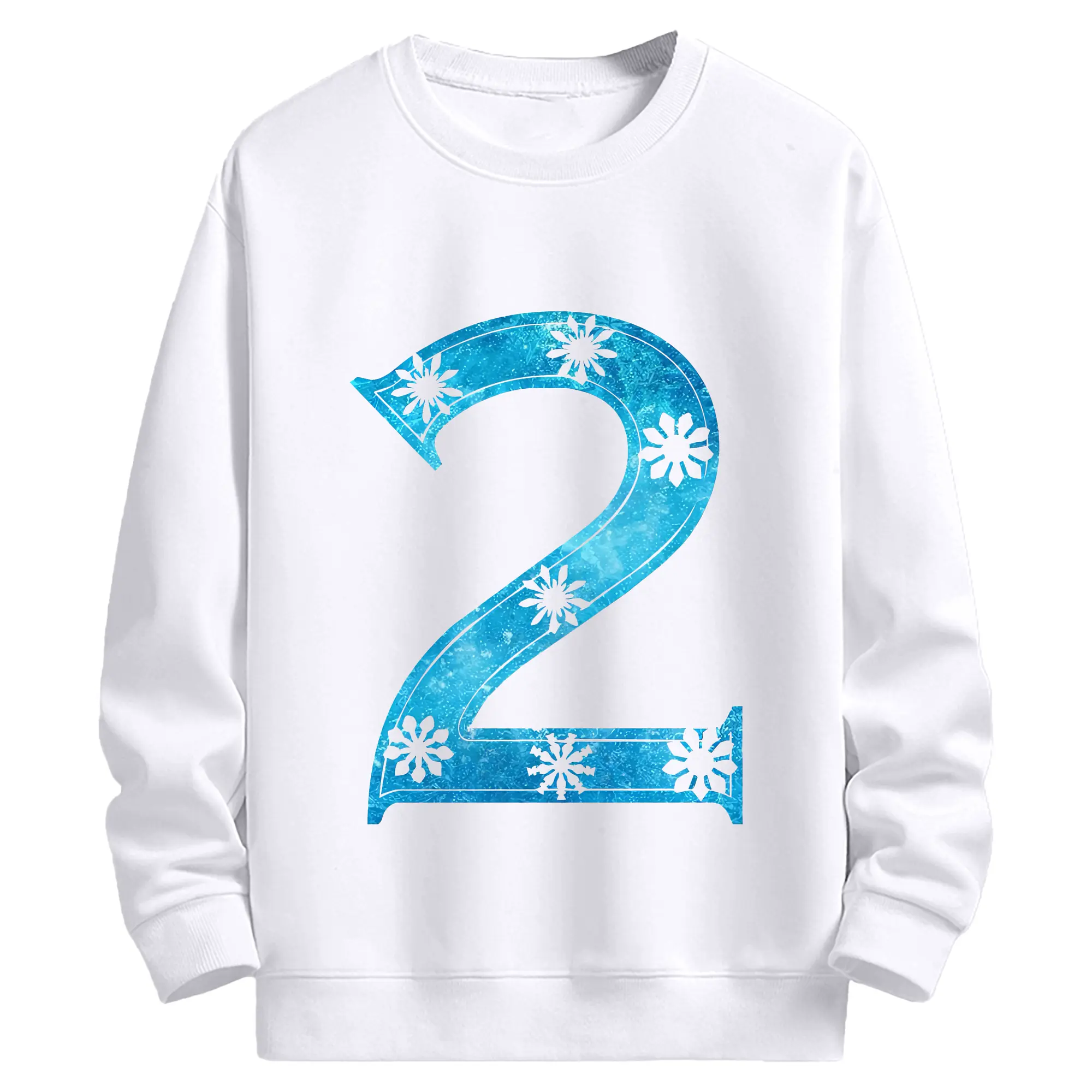 アナと雪の女王 2ロゴ アイスブルーで幻想的 オリジナルデザイン - 高品質 クルーネック スウェット ・ コットン59％ ポリエステル41％ ・ ユニセックス 長袖 トレーナー ・ カジュアル デイリー スポーツ 散歩用