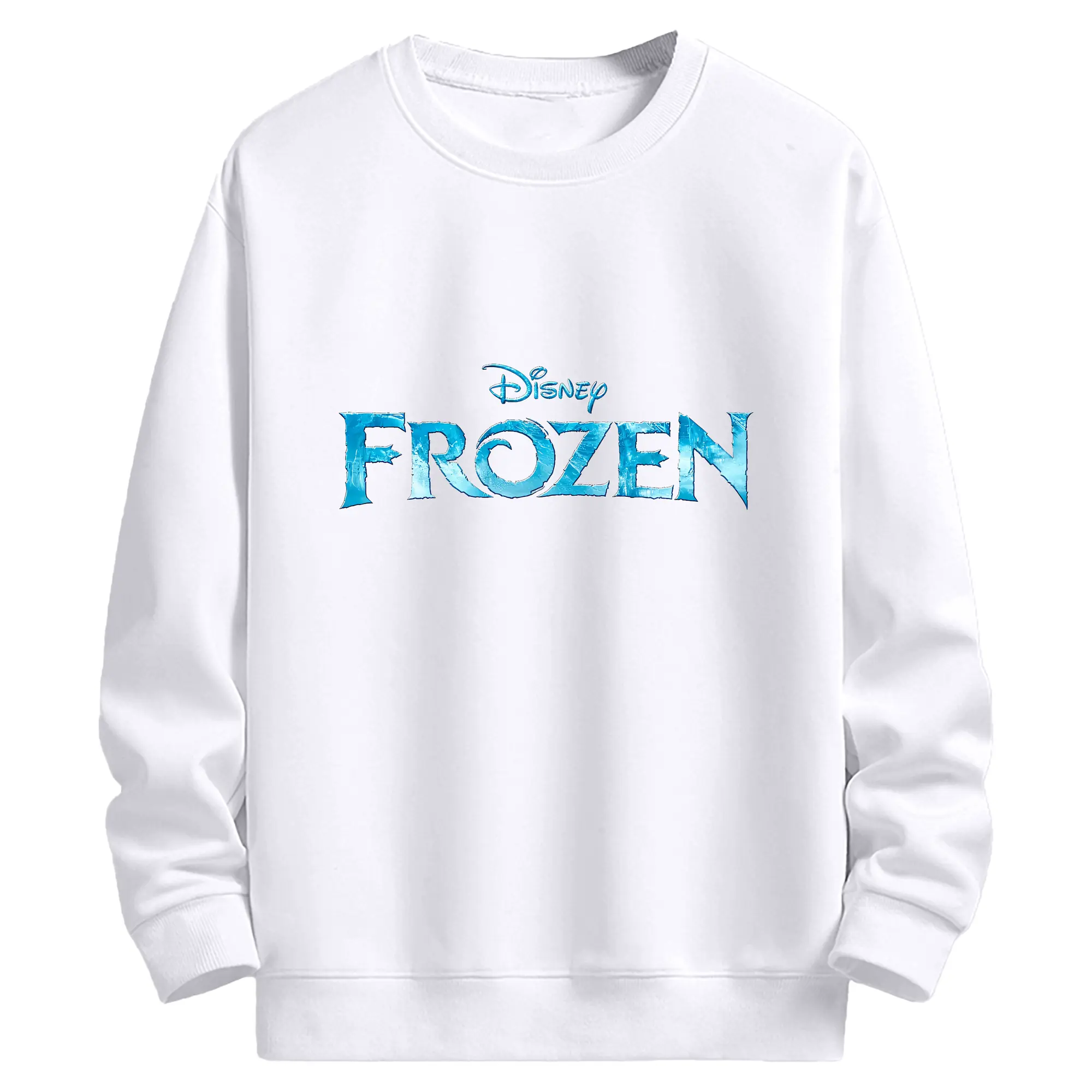 ディズニー アナと雪の女王 アイスブルーでクリア オリジナルデザイン - 高品質 クルーネック スウェット ・ コットン59％ ポリエステル41％ ・ ユニセックス 長袖 トレーナー ・ カジュアル デイリー スポーツ 散歩用