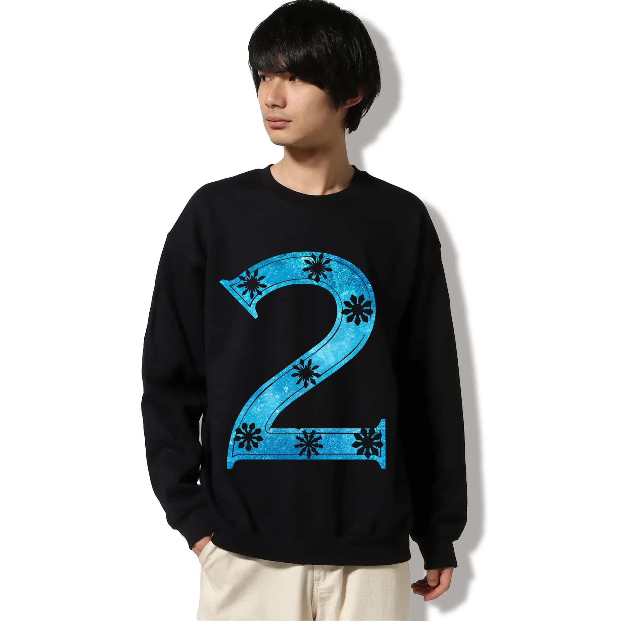 アナと雪の女王 2ロゴ アイスブルーで幻想的 オリジナルデザイン