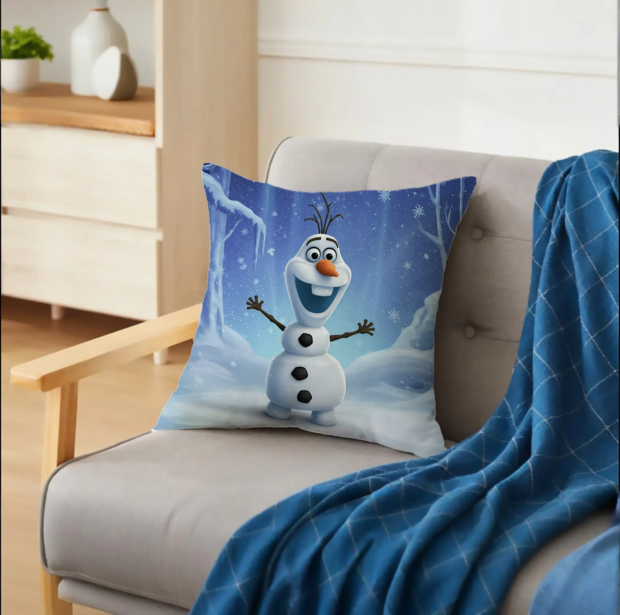 アナと雪の女王 オラフ 冬景色 ポップで楽しいオリジナルデザイン