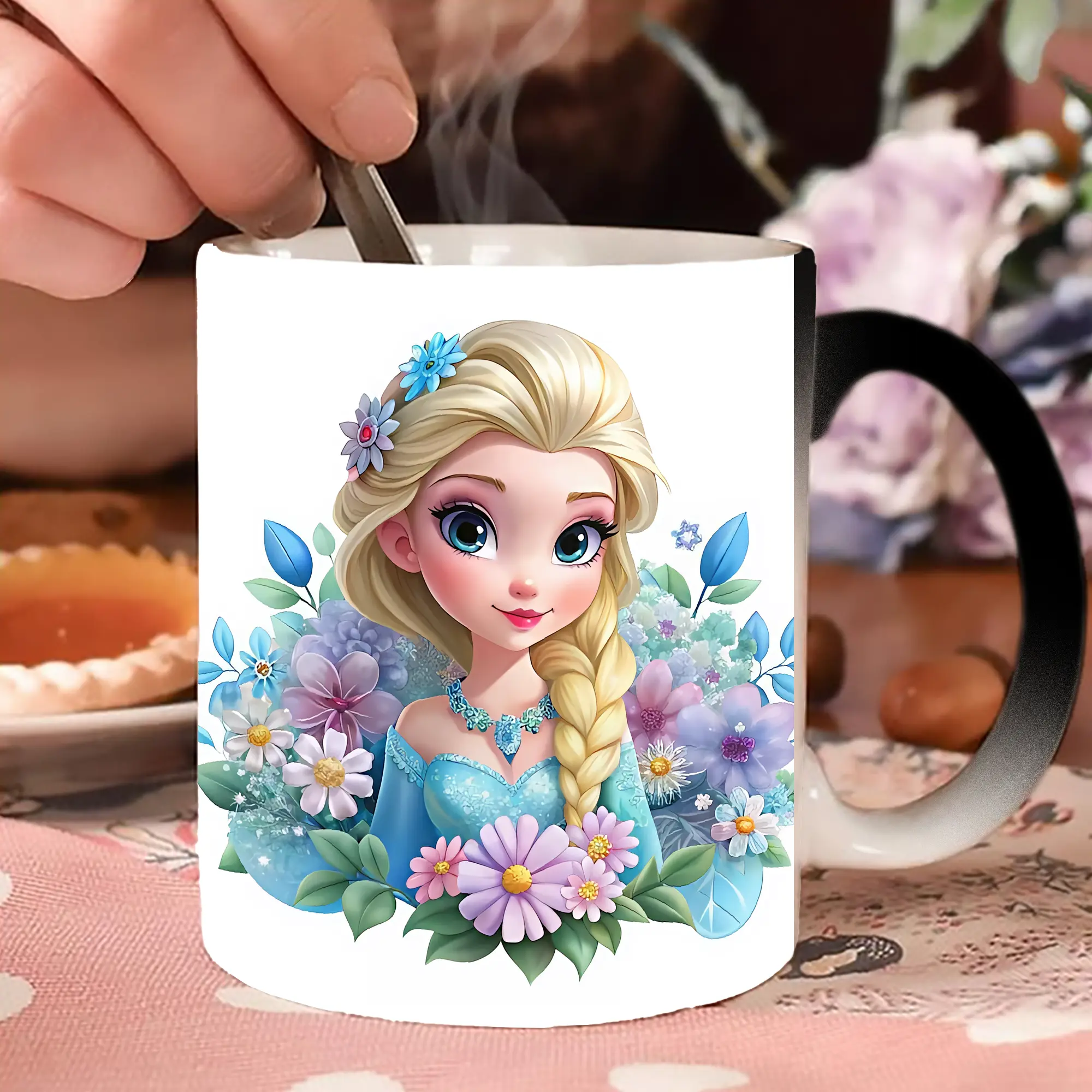 アナと雪の女王 エルサ フラワーモチーフ 優雅オリジナルデザイン