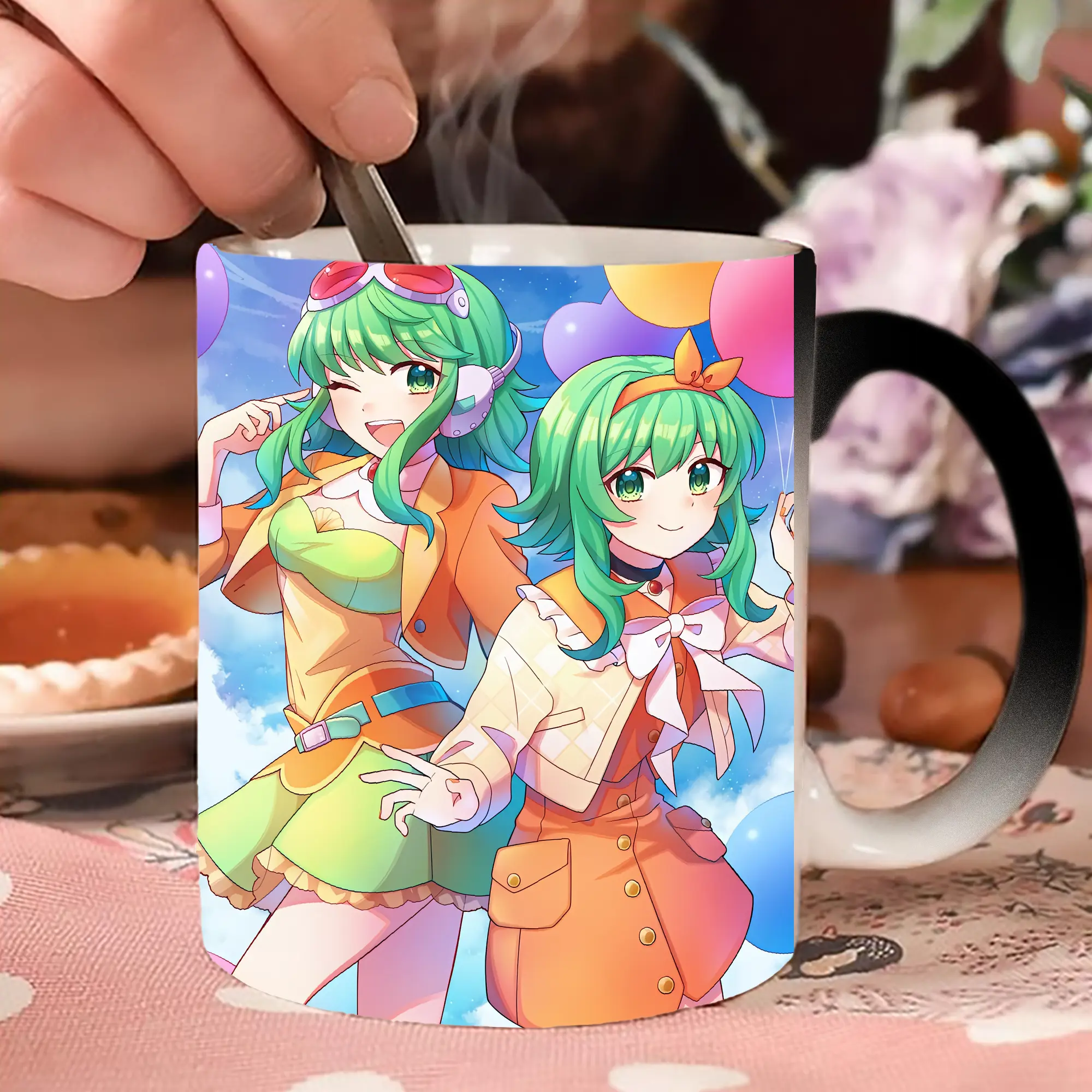 VOCALOID GUMI カラフルな背景  風船 華やか オリジナルデザイン