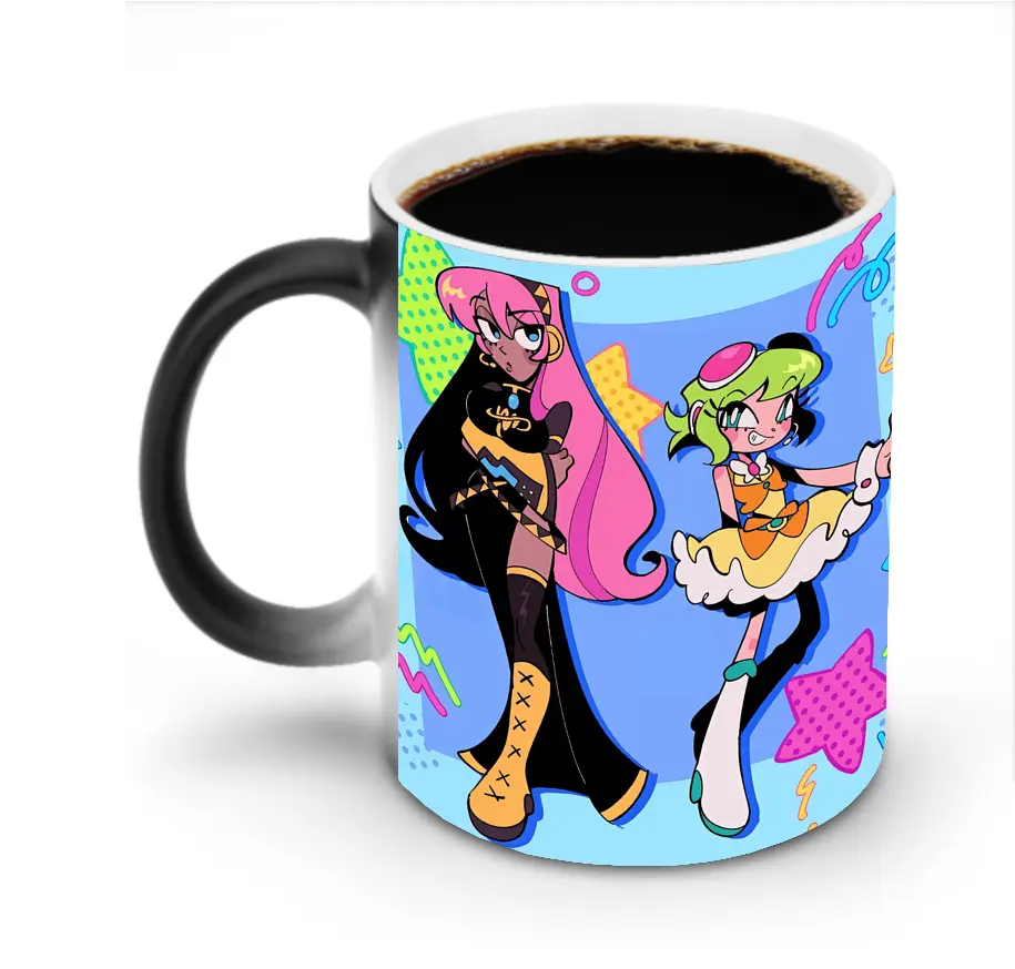 VOCALOID GUMI星モチーフ トレンディ オリジナルデザイン - 変色マグカップ ・ セラミック ・ 熱転写プリント ・ 耐久性 高品質 ・ ギフト・自宅用 コーヒー お茶