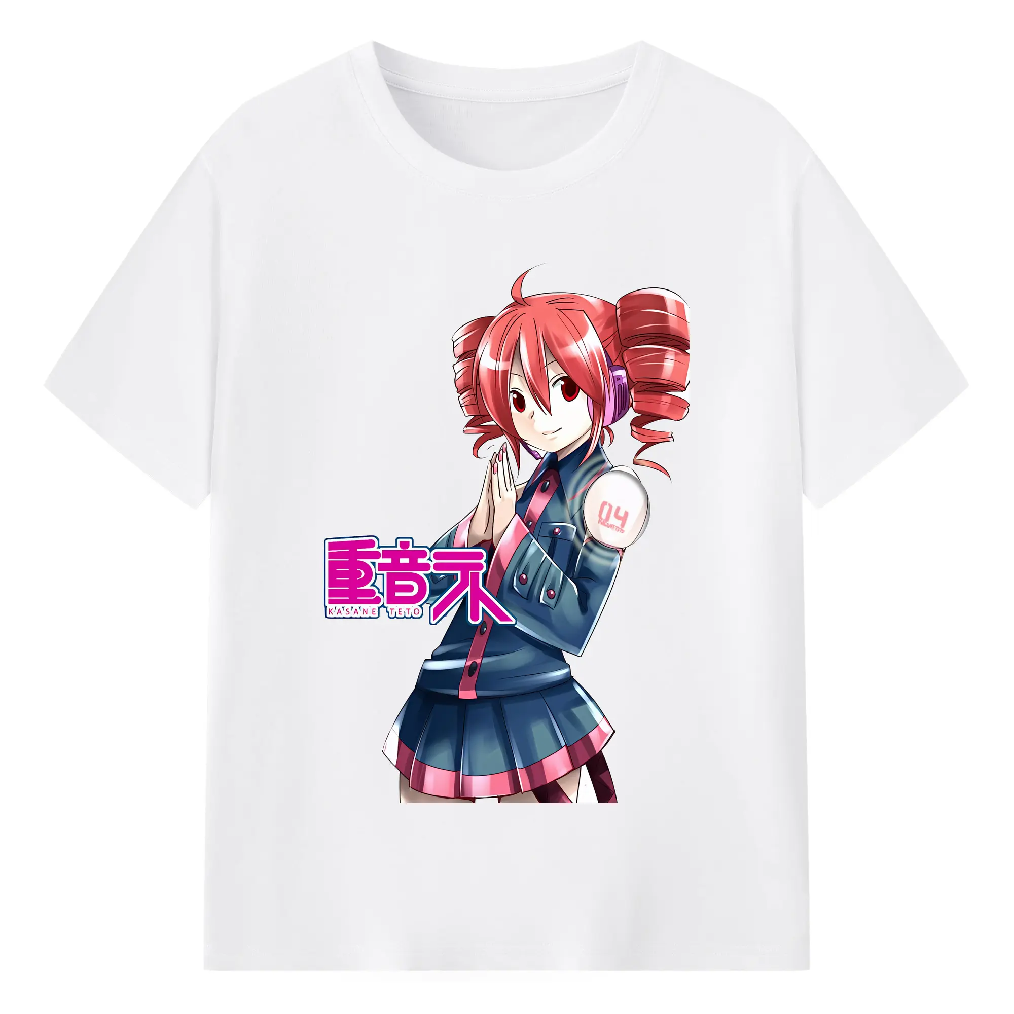 重音テト クールなポーズ かっこいい オリジナルデザイン - 綿100％ 半袖Tシャツ ・ フロントプリント ・ 快適 通気性 ・ 日常使い 散歩 スポーツ用