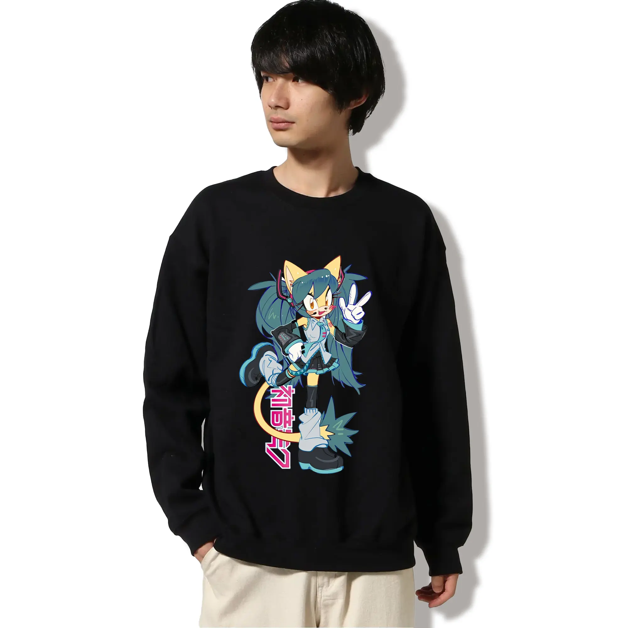 初音ミク ソニック風 カワイイキャラクターイラスト オリジナルデザイン