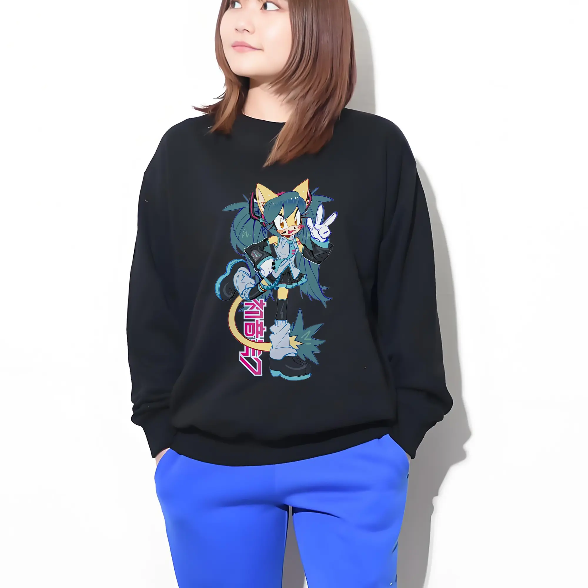 初音ミク ソニック風 カワイイキャラクターイラスト オリジナルデザイン