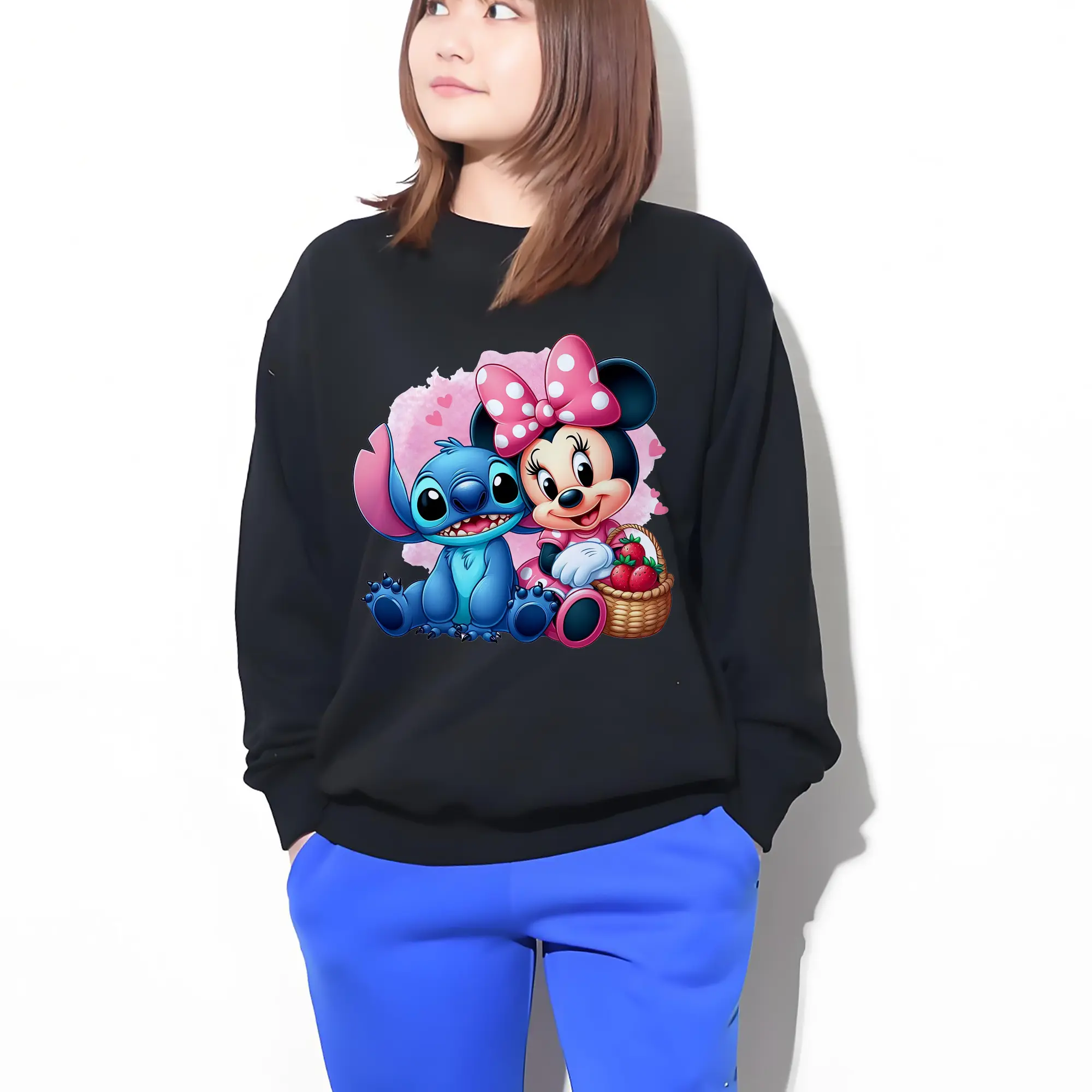 ミニー ＆スティッチコラボイラスト かわいいデザイン