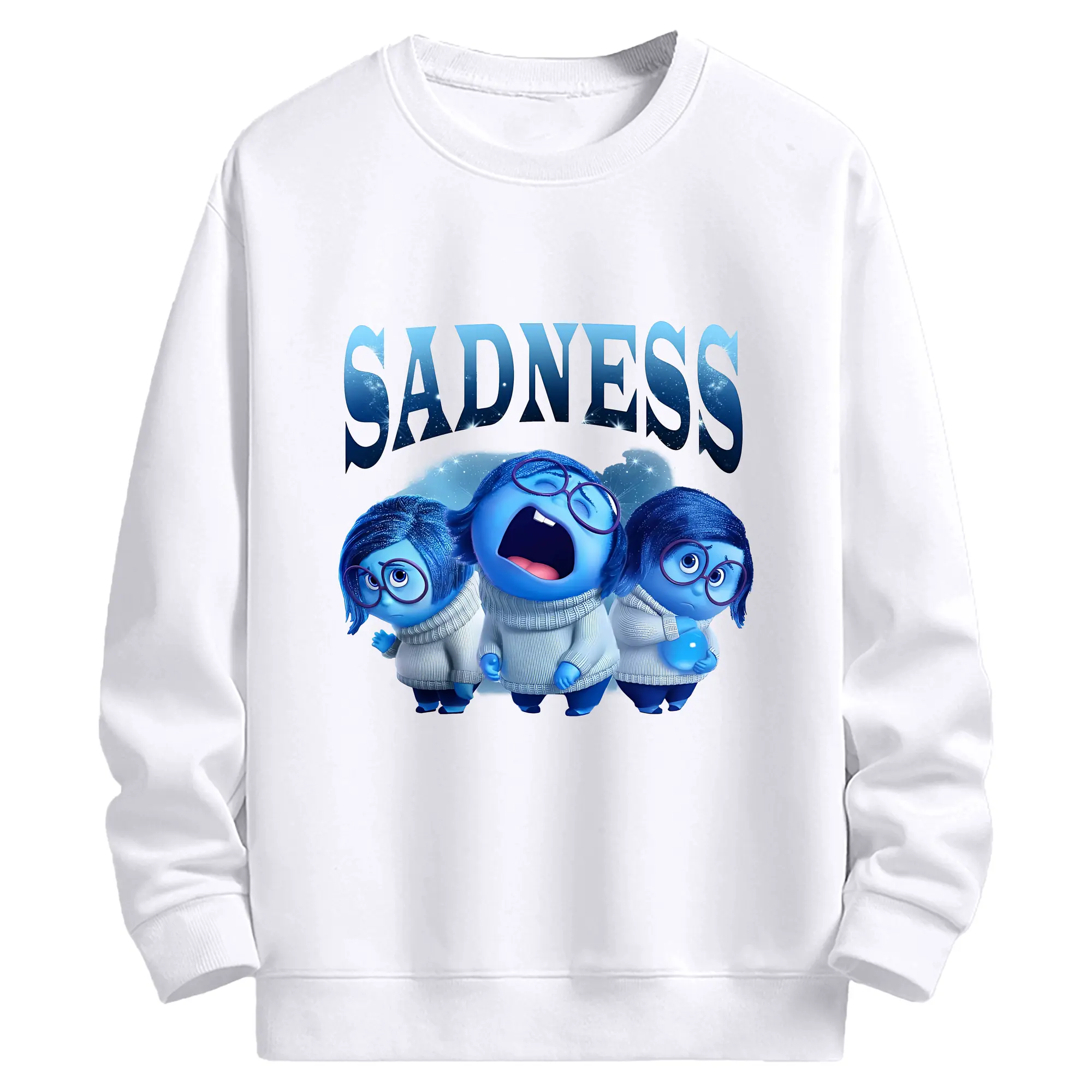ディズニー インサイド サッドネス 集合 オリジナルデザイン - 高品質 クルーネック スウェット ・ コットン59％ ポリエステル41％ ・ ユニセックス 長袖 トレーナー ・ カジュアル デイリー スポーツ 散歩用