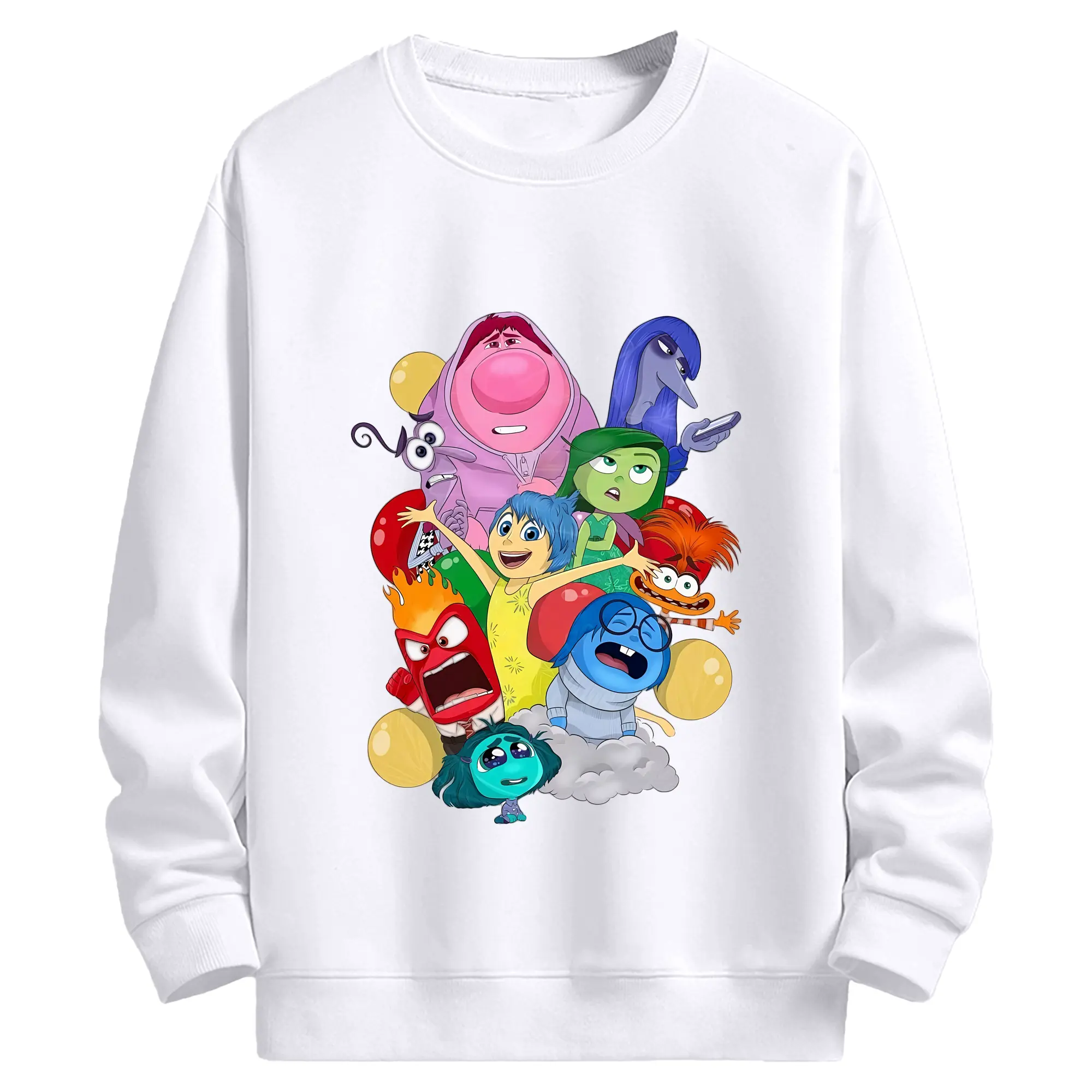 ディズニー インサイド エモーションキャラ 大集合 オリジナルデザイン - 高品質 クルーネック スウェット ・ コットン59％ ポリエステル41％ ・ ユニセックス 長袖 トレーナー ・ カジュアル デイリー スポーツ 散歩用