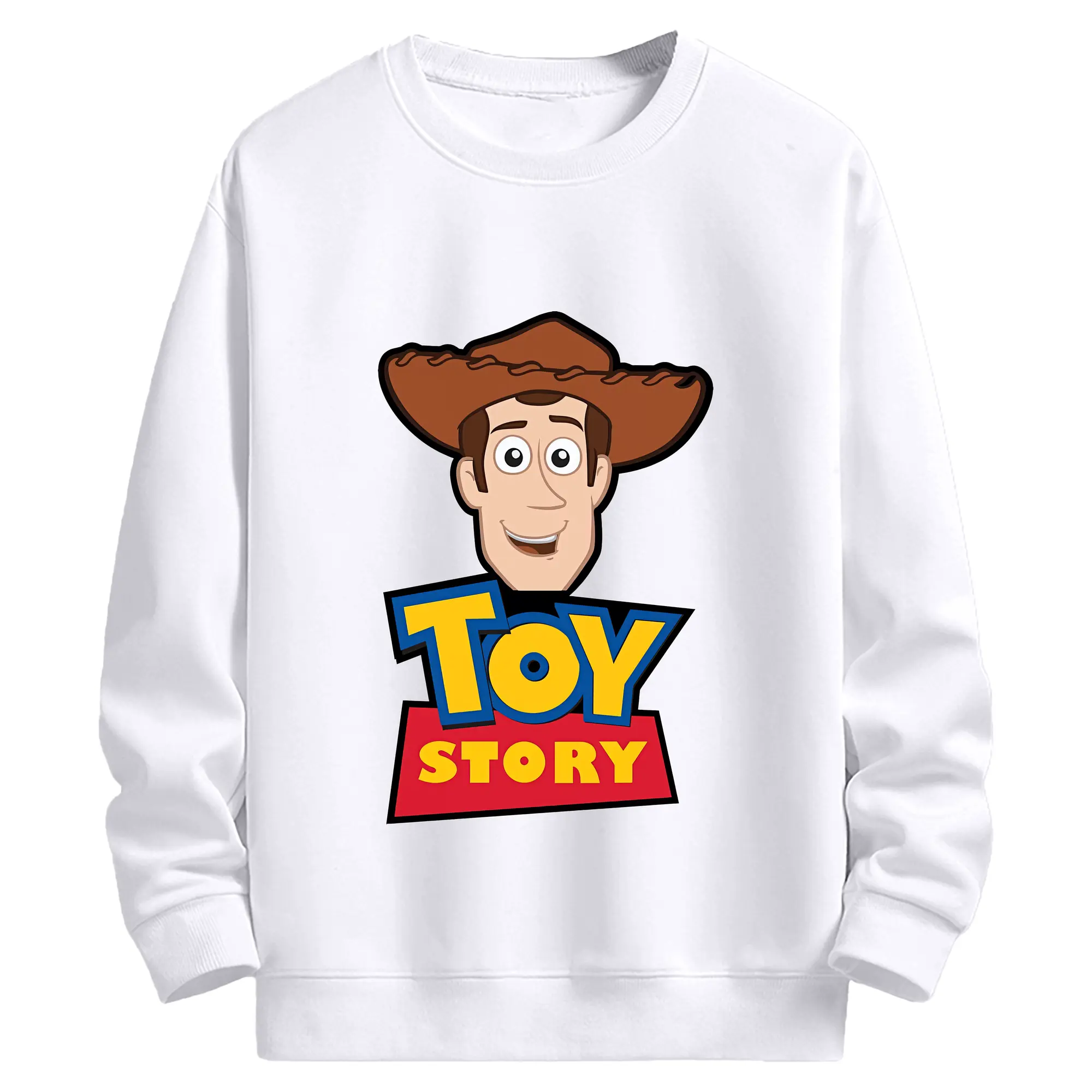 トイ・ストーリー ウッディ レトロ クラシック オリジナルデザイン - 高品質 クルーネック スウェット ・ コットン59％ ポリエステル41％ ・ ユニセックス 長袖 トレーナー ・ カジュアル デイリー スポーツ 散歩用