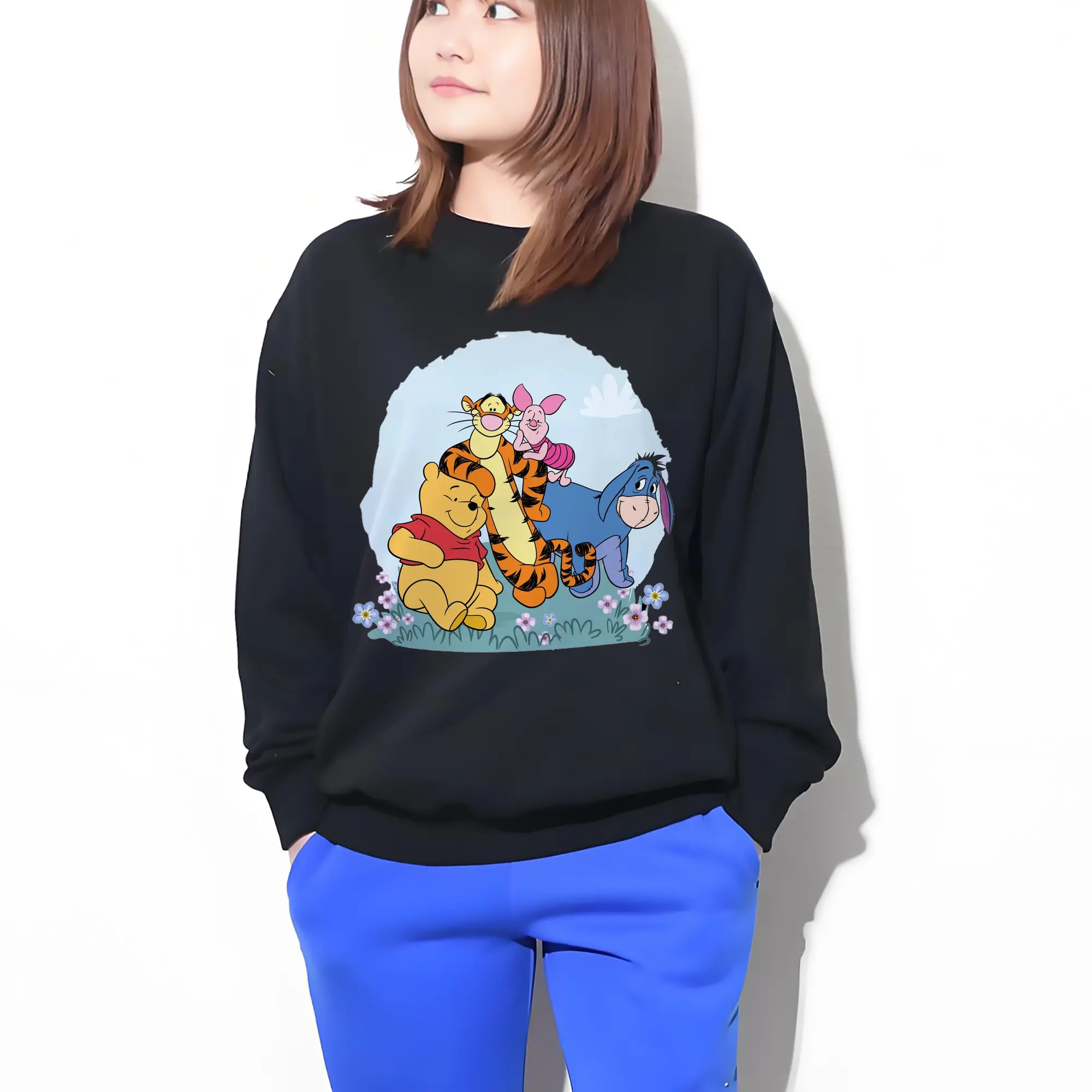 ディズニー くまのプーさん イーヨー ティガー ピグレット 花畑 オリジナルデザイン