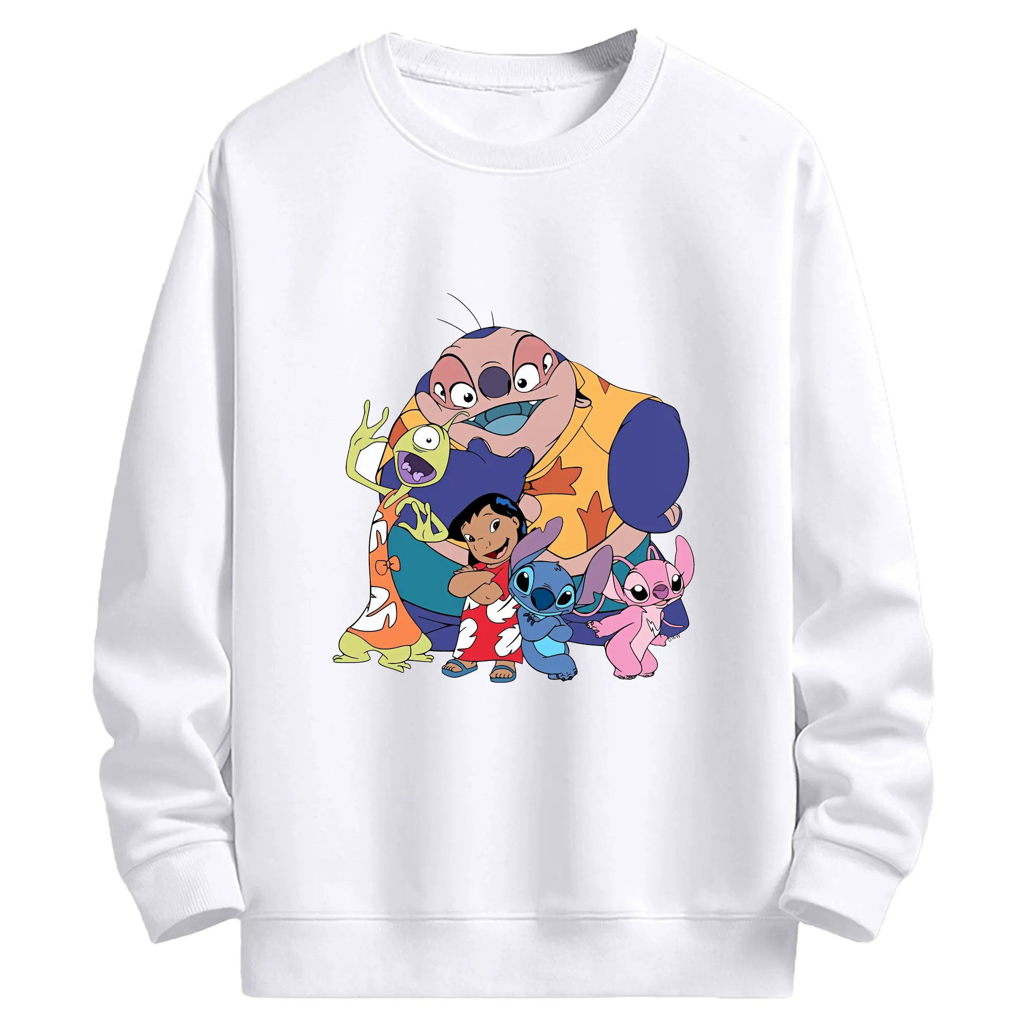 ディズニー スティッチ リロ ガントゥ プリークリー キャラクター集合 オリジナルデザイン - 高品質 クルーネック スウェット ・ コットン59％ ポリエステル41％ ・ ユニセックス 長袖 トレーナー ・ カジュアル デイリー スポーツ 散歩用