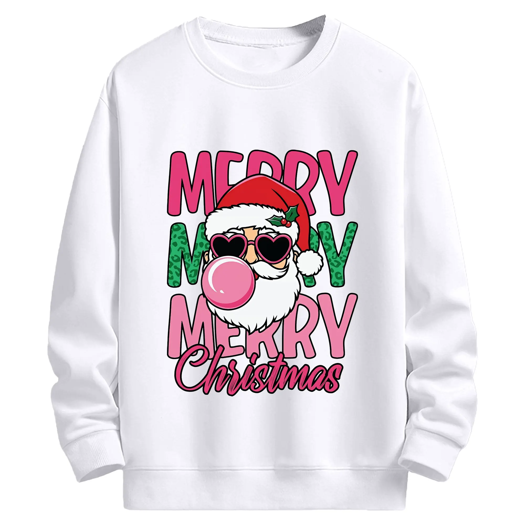サンタクロースサングラス メリークリスマス 特別限定 - 高品質 クルーネック スウェット ・ コットン59％ ポリエステル41％ ・ ユニセックス 長袖 トレーナー ・ カジュアル デイリー スポーツ 散歩用