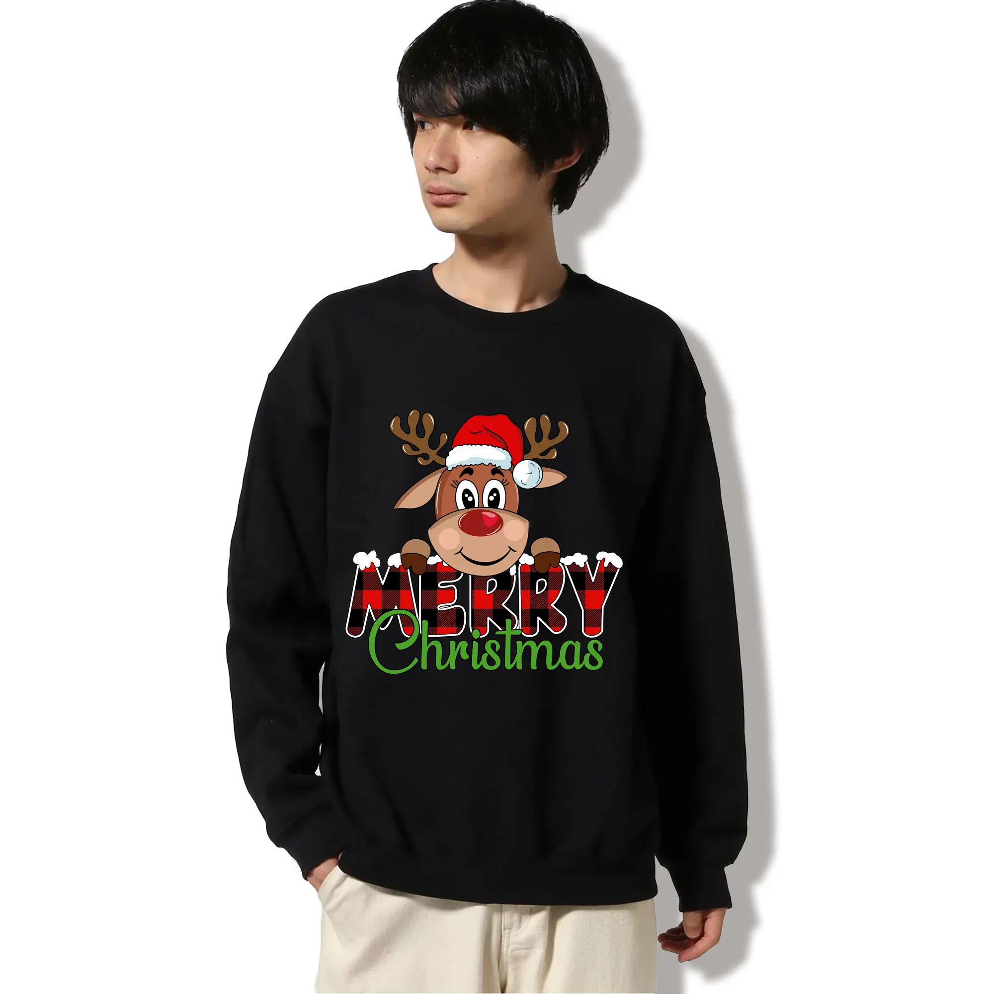 トナカイサンタ帽 カラフル メリークリスマス 特別限定