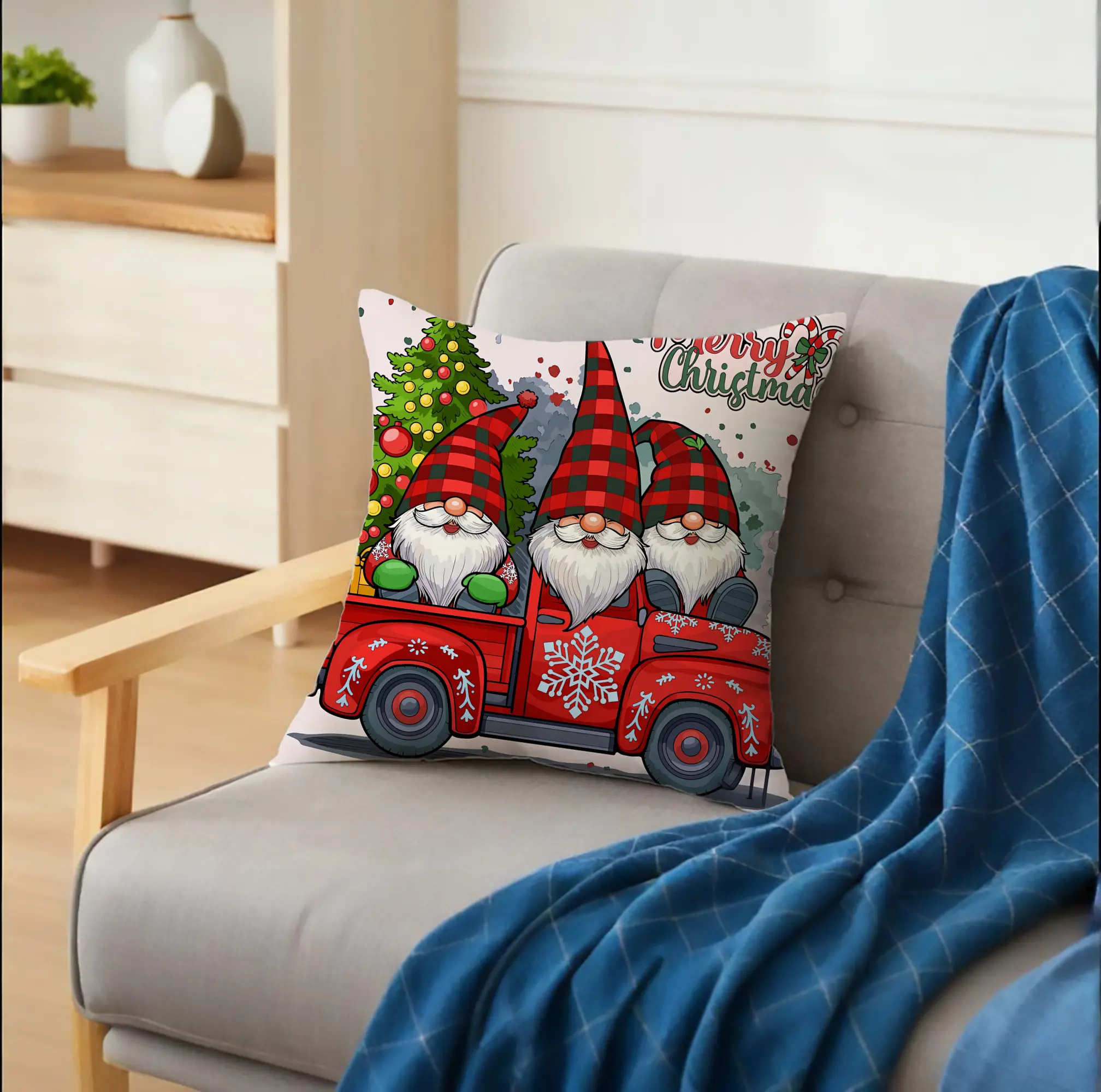 クッションカバー＆本体セット ・ ポリエステル素材 ・ 柔らかい肌触り ・ 通気性 耐久性あり ・ 手洗い可 インテリア用